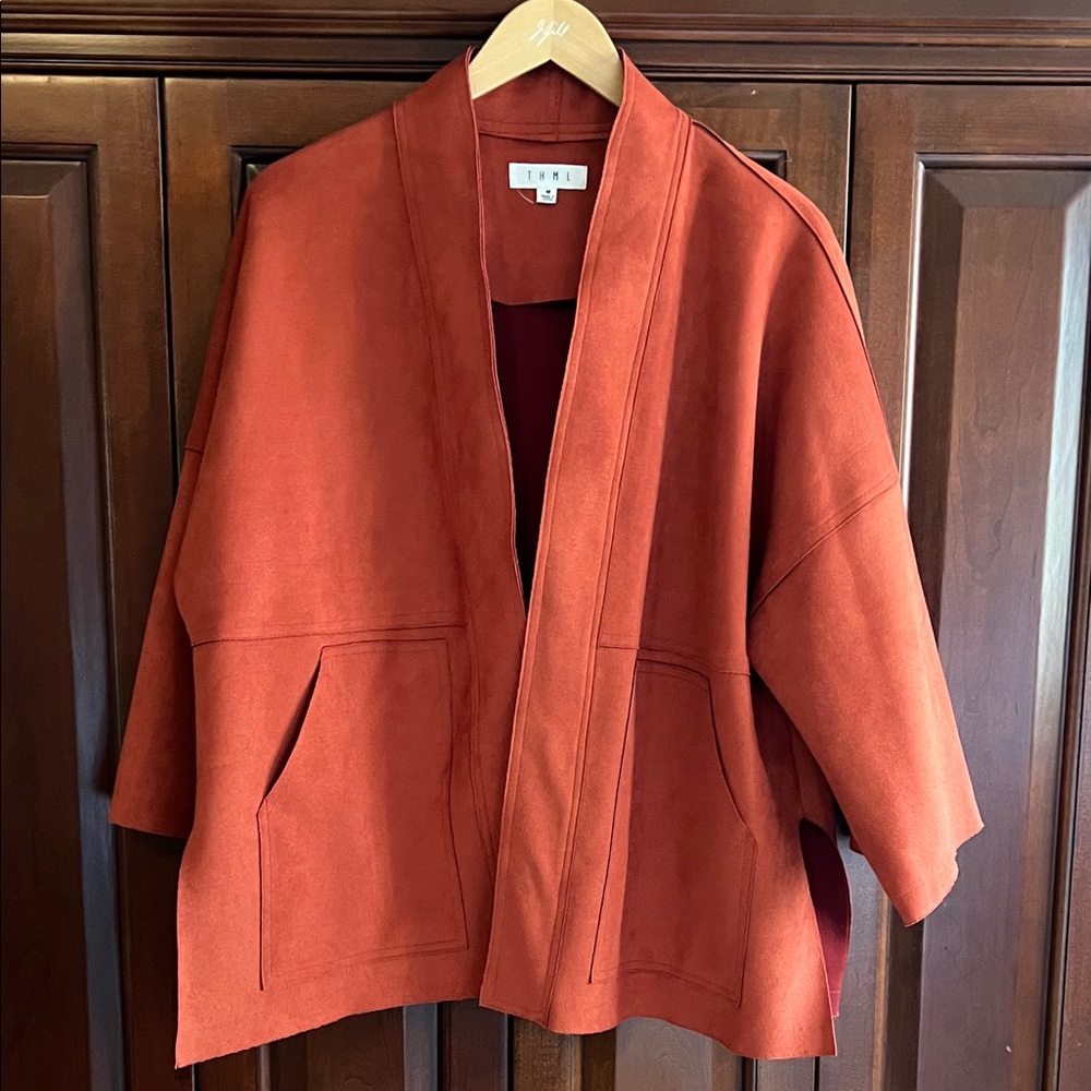 Boutique Brand THML Terracotta Open Front Jacket